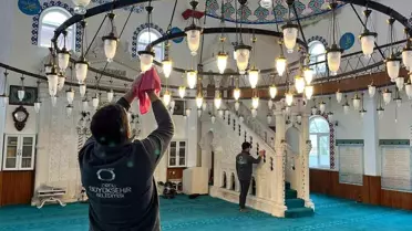 Ordu'da camilerde Ramazan temizliği