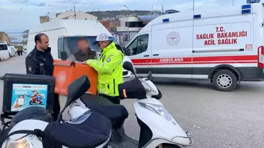 Sinop'ta Motosiklet Kaza Yaptı