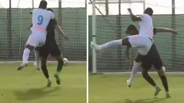 Uslanmıyor! Jhon Duran, Zenit'teki ilk maçında rakip futbolcuya tokat attı