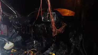 Amasya'da Hasta Nakil Aracı Alev Aldı