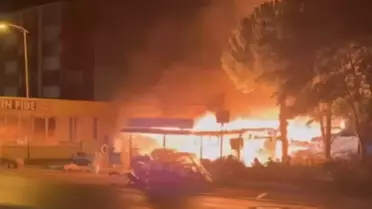 İnkumu'nda Restoran Yangını