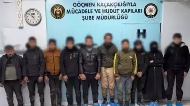 Hatay'da 10 Kaçak Göçmen ve 1 Organizatör Yakalandı