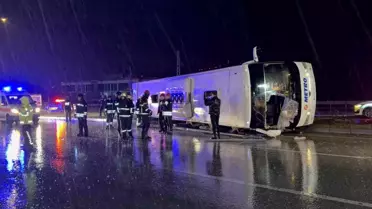 Samsun'da Otobüs Devrildi: 6 Yaralı