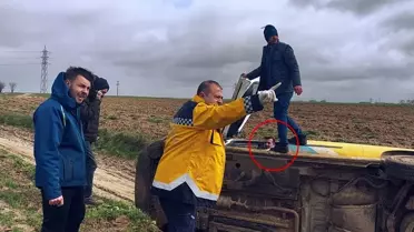 Çorlu'da Kargo Aracı Devrildi: 1 Yaralı