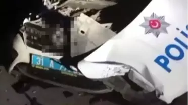 Hatay'da Alkollü Sürücü Polis Aracına Çarptı