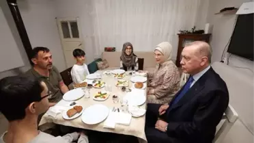 Cumhurbaşkanı Erdoğan, iftarda Kayacık ailesinin misafiri oldu