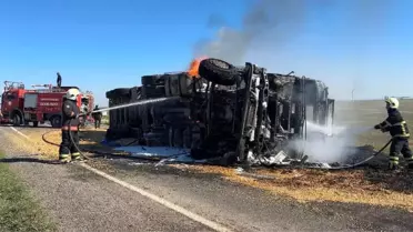 Şanlıurfa'da Tır Yangını: Sürücü Kriz Geçirdi