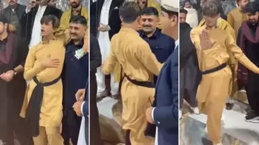 Geleneğiniz batsın! Düğünde genç erkeğe yaptırdıklarına bir bakın