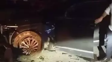 İskenderun'da Polis Aracına Çarpan Otomobil Kazası