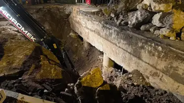 Mezitli'de Köprüde Çökme