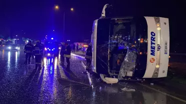 Samsun'da Otobüs Kazası Güvenlik Kamerasında