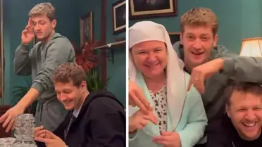 Burak Yörük ile Erdem Şanlı sette dans etti