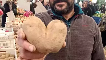 Kalp Şeklindeki Patates İlgi Çekti