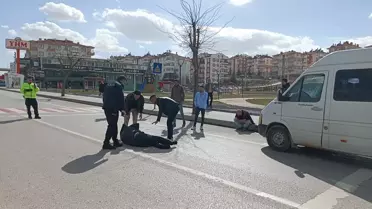 Minibüsün çarptığı yaya 32 metre ileriye fırladı