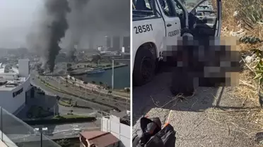 İşte Meksika'dan görüntüler! Polisleri öldürüp yol kenarına attılar