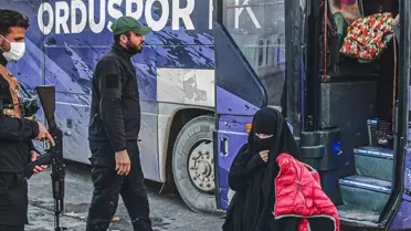 52 Orduspor FK takım otobüsü Suriye'de