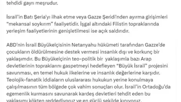 AK Parti'li Çelik: İsrail'in Filistin toprakları üzerinde hiçbir hakkı ve egemenliği yoktur