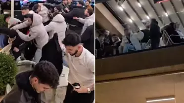 Kafeyi savaş alanına çeviren kavga! Kahve içip böyle izlediler