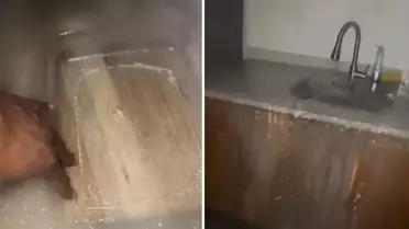 Musluğu açık unuttu, tüm evi buz tuttu