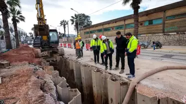 Alsancak'ta dev altyapı çalışması