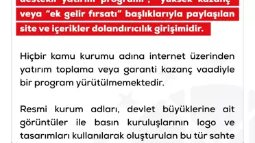 Dolandırıcılık Uyarısı!