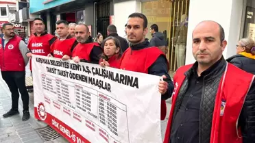 Karşıyaka Belediyesinde maaş alamayan işçiler sokağa döküldü
