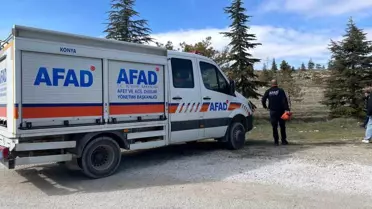 Konya'da kaçak kazı alanı bulundu
