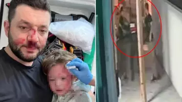 Yalova'da baba ile 14 aylık bebeğinin darbedildiği görüntüler ortaya çıktı