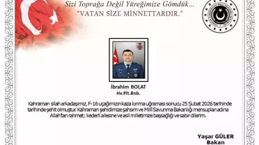 Balıkesir'de F-16 uçağı kaza kırıma uğradı; pilot şehit oldu
