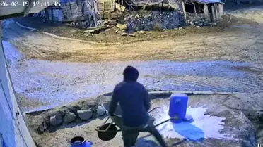 Amasya'da Süt Dökme Anları Kamera Kaydında