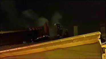 Burdur'da Ev Bacasında Yangın