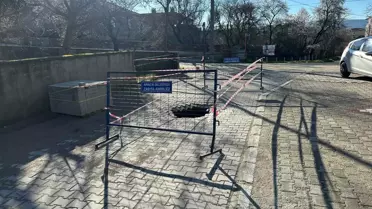 Ayvacık'ta Sağanak Sonucu Yol Çöktü