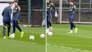 Fenerbahçe'nin, Galatasaray'dan transfer ettiği Çağrı Hakan Balta ilk idmanına çıktı