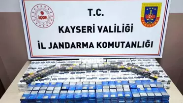 Kayseri'de 619 Paket Kaçak Sigara Ele Geçirildi