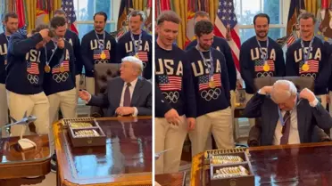 Trump, Kış Olimpiyatları'nda altın madalya kazanan takımını kabul etti