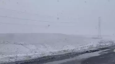 Türkiye'nin en kurak ilçesine lapa lapa kar yağdı