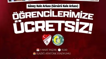 Elazığspor'dan Öğrencilere Ücretsiz Bilet