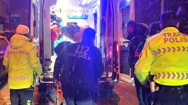 Erzurum'da Kar Yağışı Trafik Kazası Getirdi