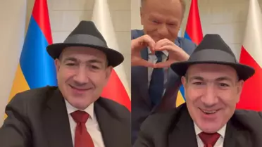 Paşinyan ve Tusk'tan ezber bozan video, eğlenceleri anlarını paylaştılar
