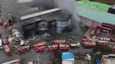 Silivri'de Fabrikada Yangın