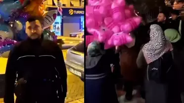 Teravih sonrası çocukları sevindirmek istedi, büyükler her şeyi berbat etti