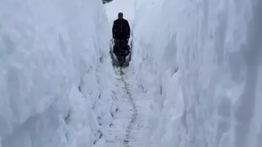 Tunceli'de kar kalınlığı insan boyunu geçti