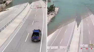 Türkiye'nin en işlek yollarından! Bir yerden sonra deniz başlıyor