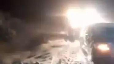 Zonguldak'ta Kar Mahsur Kaldı