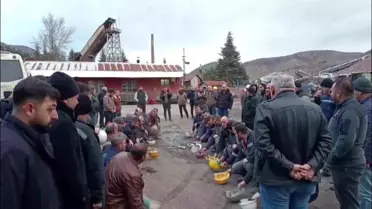 Amasya'da Madenciler İş Bıraktı