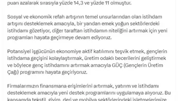 İstihdamda Tek Haneli Oran