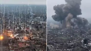 Görüntü korkunç! Bir şehri bombalarla resmen haritadan sildiler