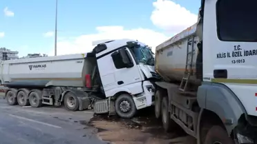 Kilis'te Hafriyat Kamyonu Kazası