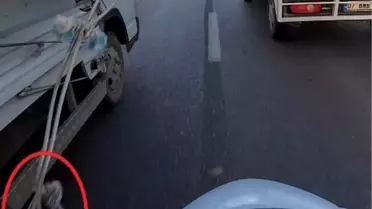 Antalya'da Motokurye Kaza Anı Kask Kamerasında