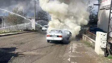 Siirt'te Otomobil Yangını